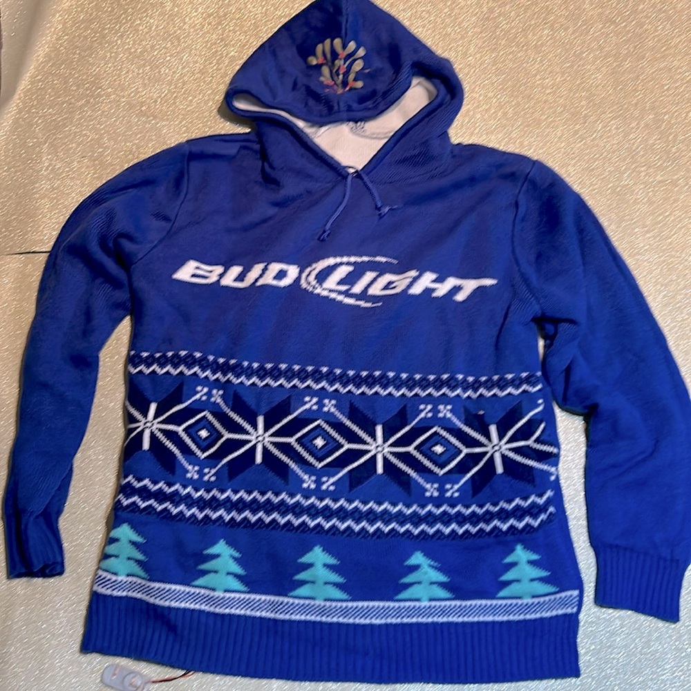 Light up Bud Light Ugly Christmas Sweater